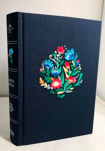 Biblia Reina Valera 1960 Ultrafina Azul Bordado Sobre Tela