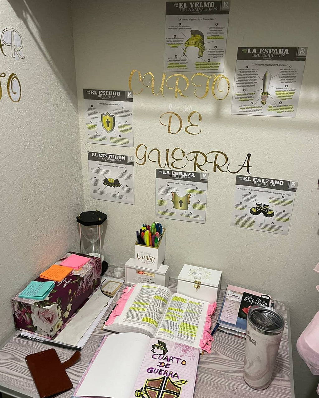 Crear tu propio "cuarto de guerra" de oración.