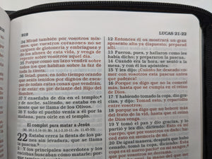 Biblia RVR60 Compacta Negro/leopardo con cierre simil piel