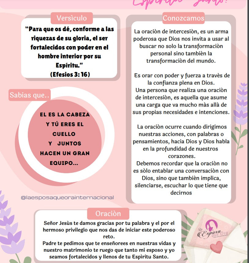 31 dias de oracion por ti y por tu esposo cuaderno de estudio dg