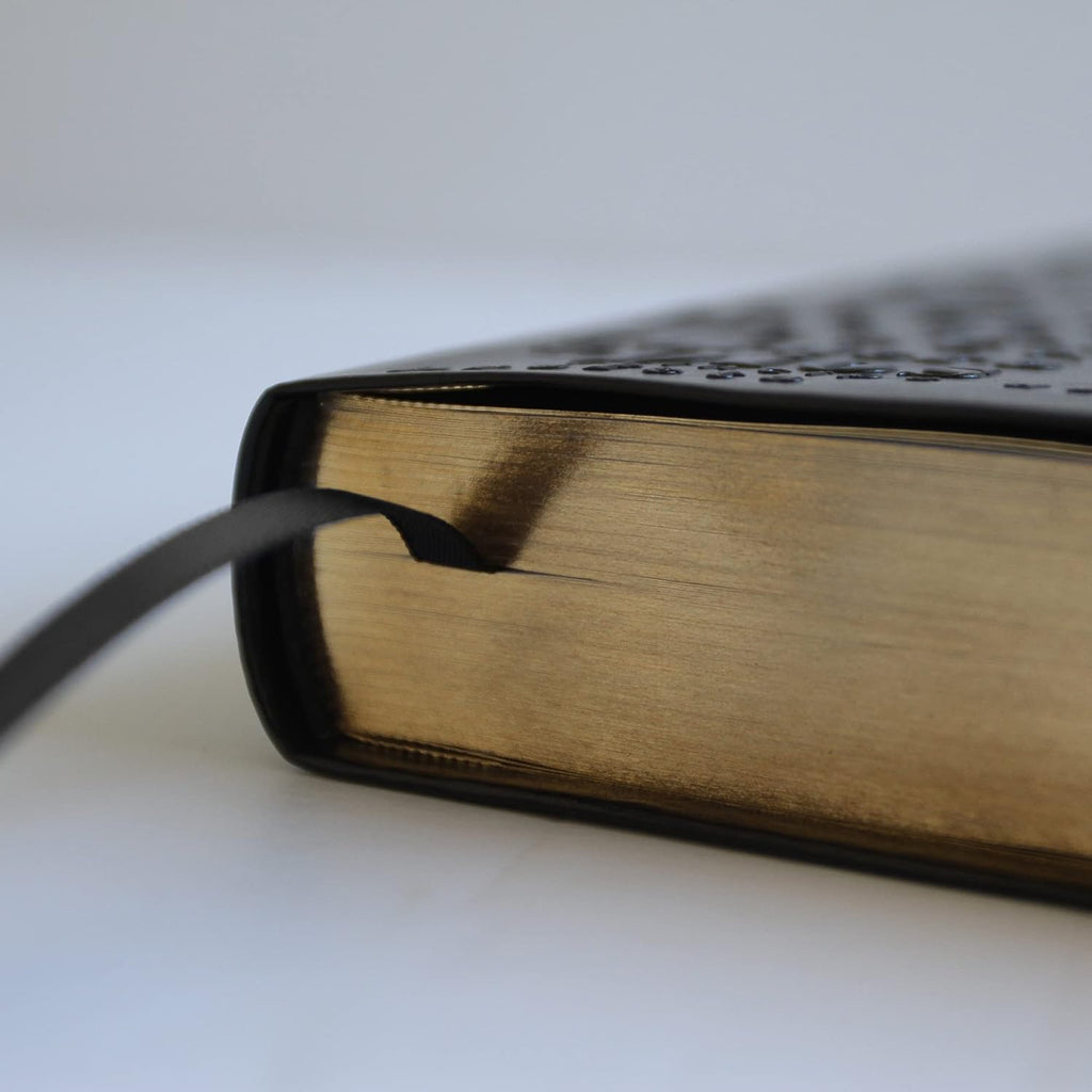 Biblia RVR60 letra grande tamaño manual, simil piel negro con nombres de Dios