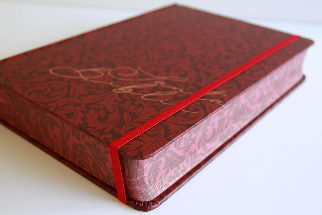 Biblia de Apuntes RVR 1960 Tapa dura, Vino tinto (Edición cantos pintados)