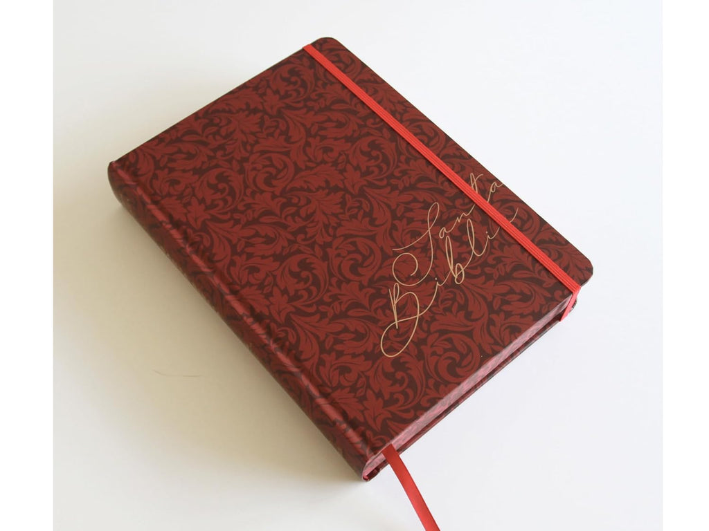 Biblia de Apuntes RVR 1960 Tapa dura, Vino tinto (Edición cantos pintados)