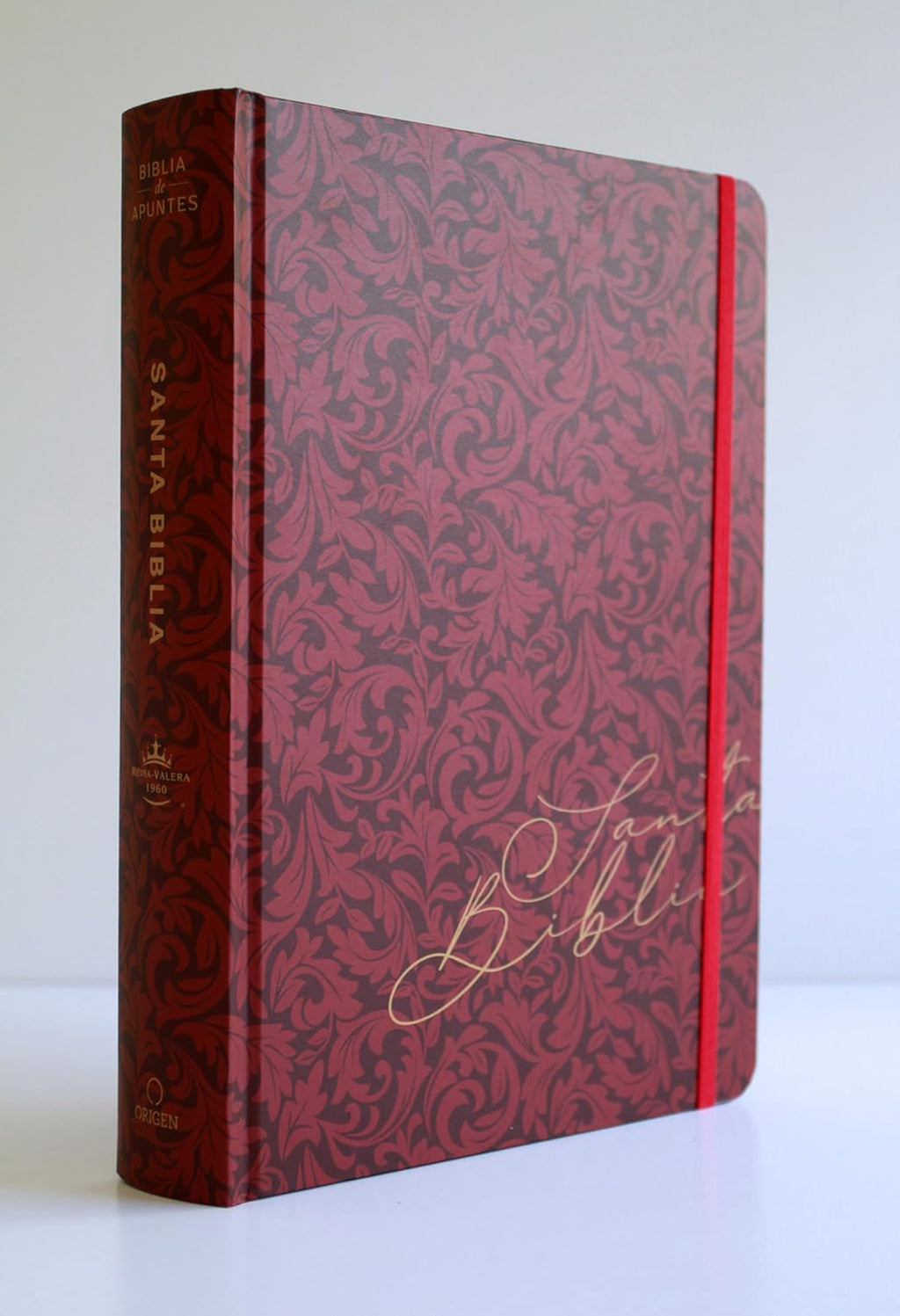 Biblia de Apuntes RVR 1960 Tapa dura, Vino tinto (Edición cantos pintados)