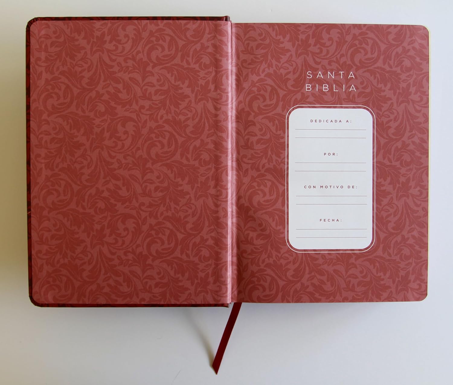 Biblia de Apuntes RVR 1960 Tapa dura, Vino tinto (Edición cantos pintados)