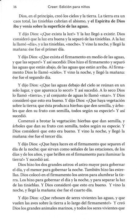 Creer - Edición para niños
