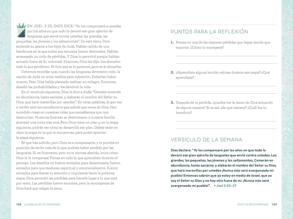 La Biblia en 52 semanas: Un estudio bíblico anual para la mujer