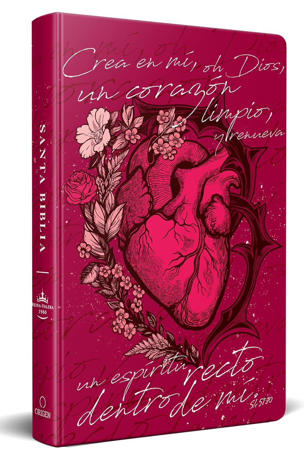 Biblia Reina Valera 1960 letra grande, tapa dura, tamaño manual corazón (rosada) / Spanish Bible RVR 1960. Handy Size, Large Print, Hardcover, Pink
