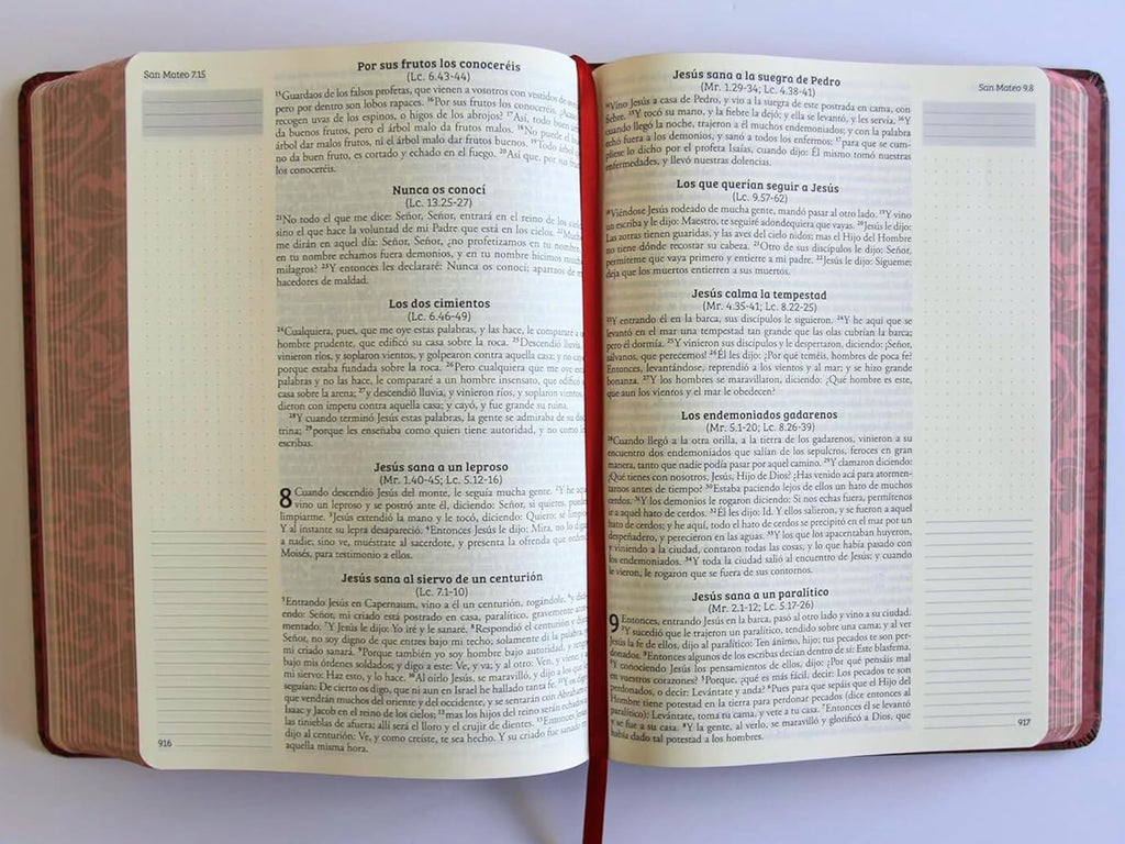Biblia de Apuntes RVR 1960 Tapa dura, Vino tinto (Edición cantos pintados)