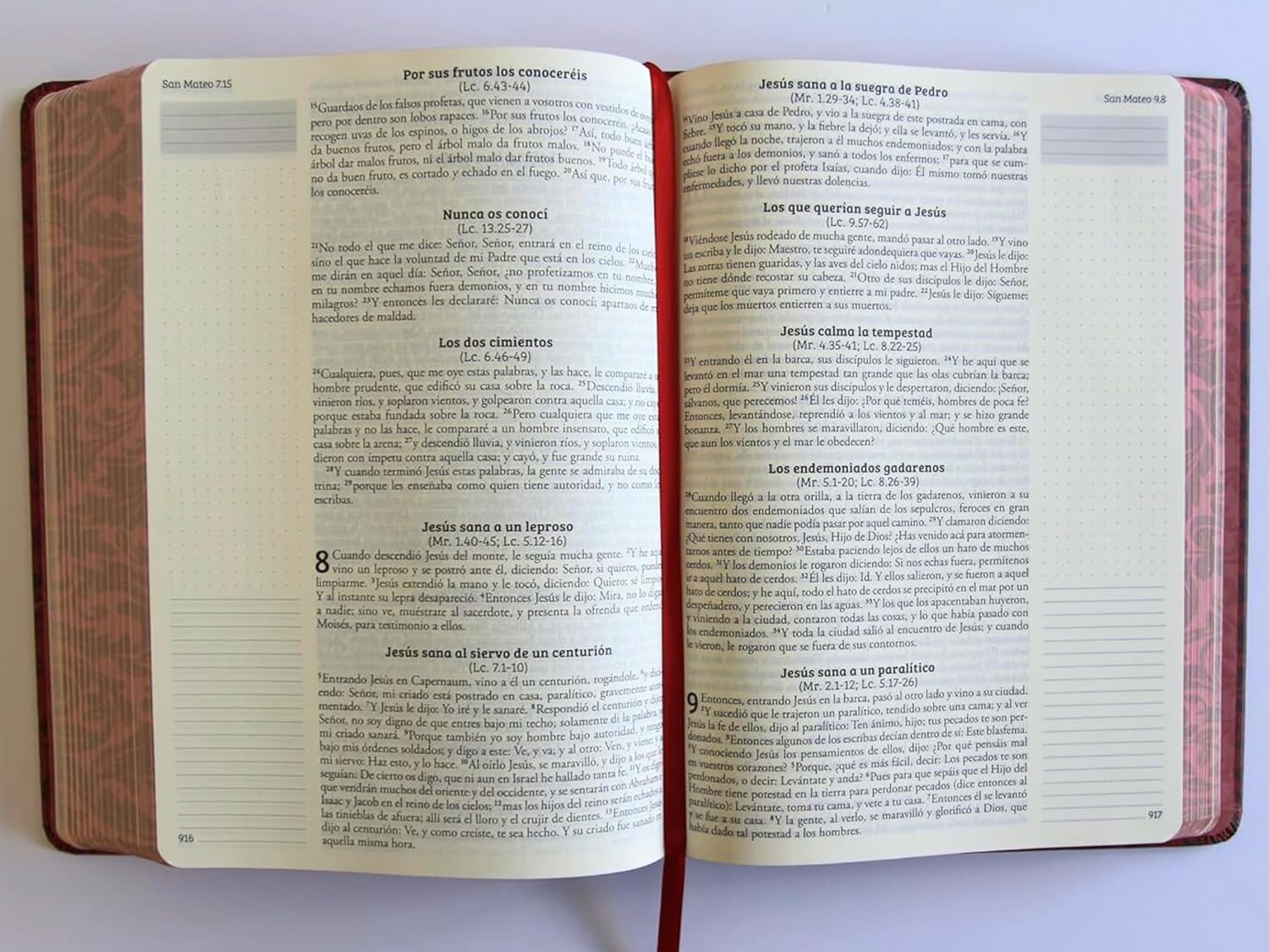 Biblia de Apuntes RVR 1960 Tapa dura, Vino tinto (Edición cantos pintados)