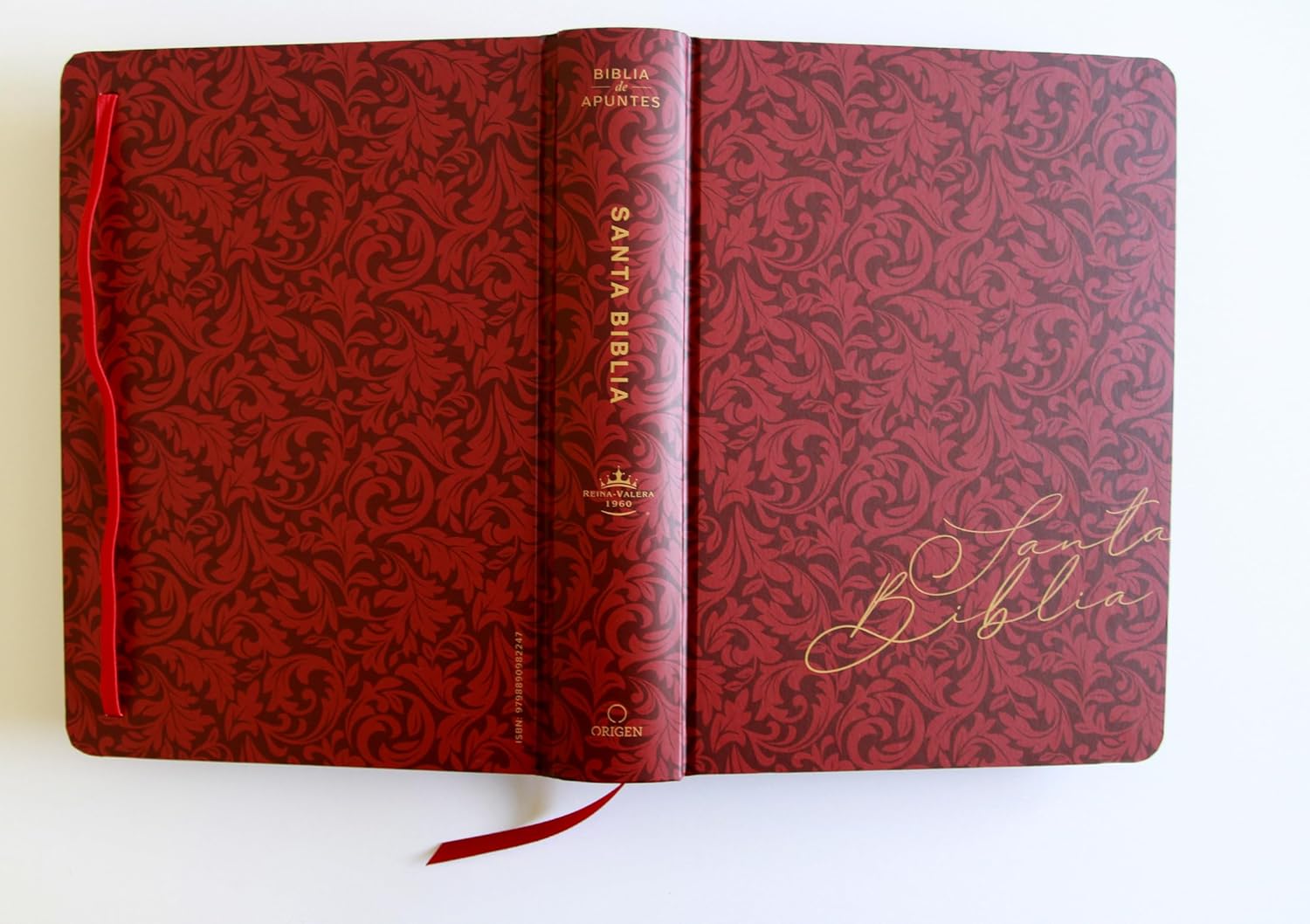 Biblia de Apuntes RVR 1960 Tapa dura, Vino tinto (Edición cantos pintados)