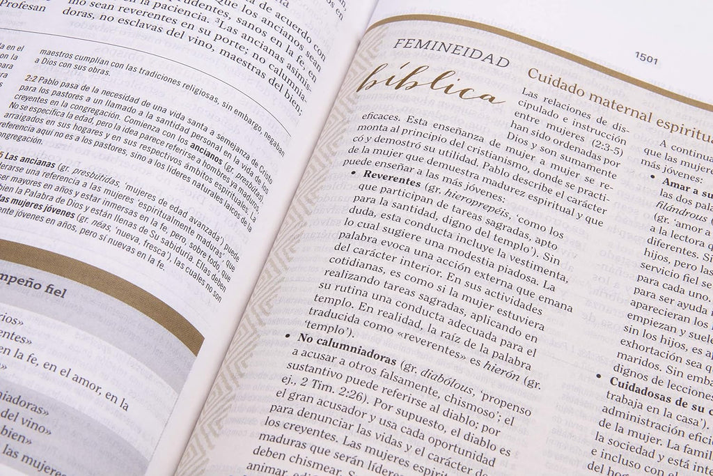 Hermosa Biblia Reina Valera 1960 de Estudio para mujeres