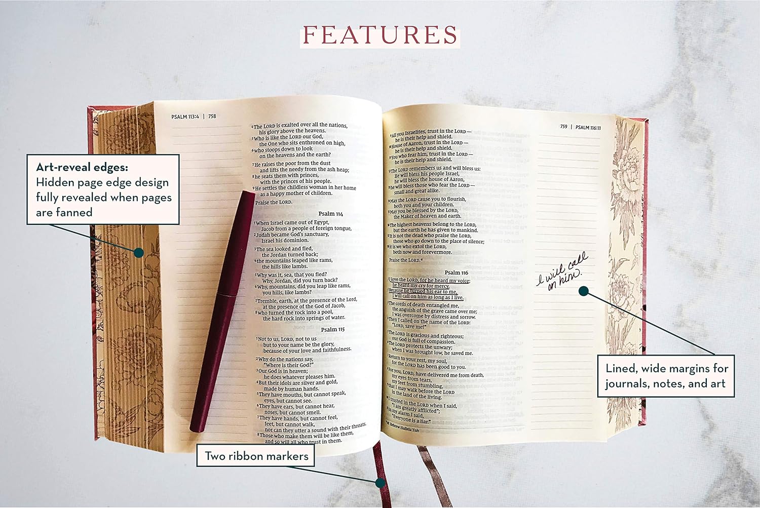 NIV, Artisan Collection Bible, Cloth over Board, Pink Floral