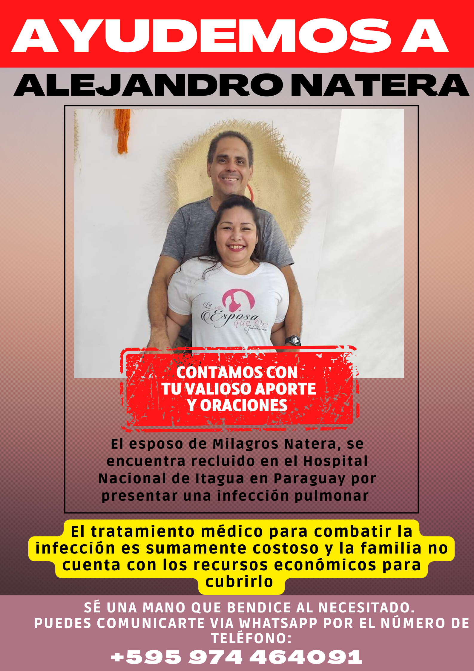 Unidos en apoyo por la salud de Alejandro Natera