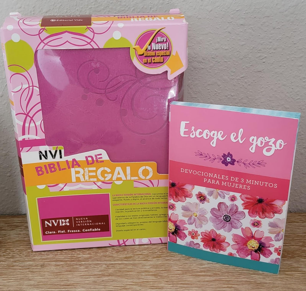 Biblia de Regalo y libro Escoge el gozo