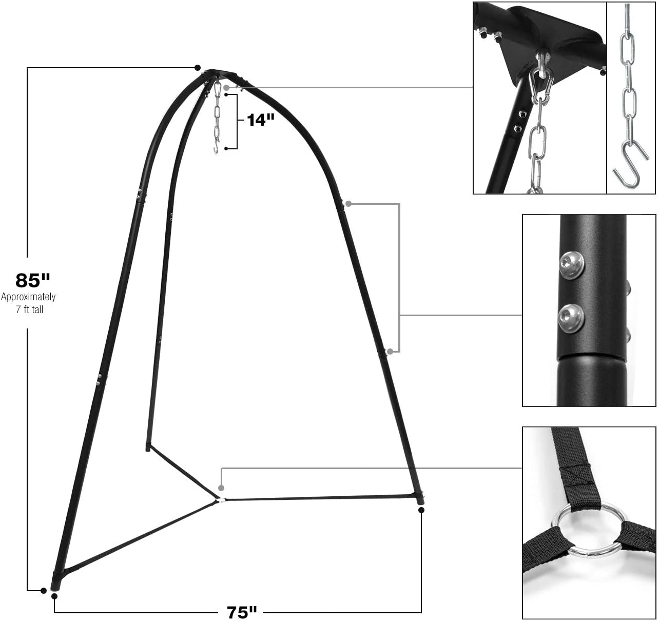 Silla colgante con cuerda para columpio