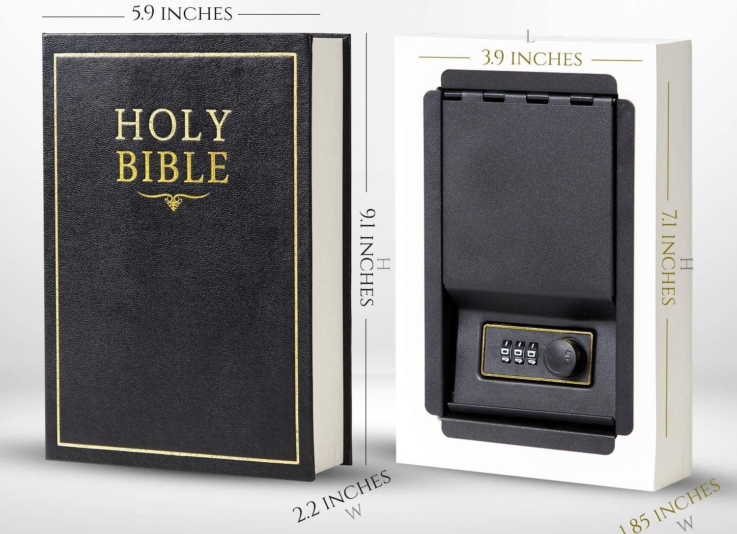 Caja fuerte portátil - caja secreta tipo biblia