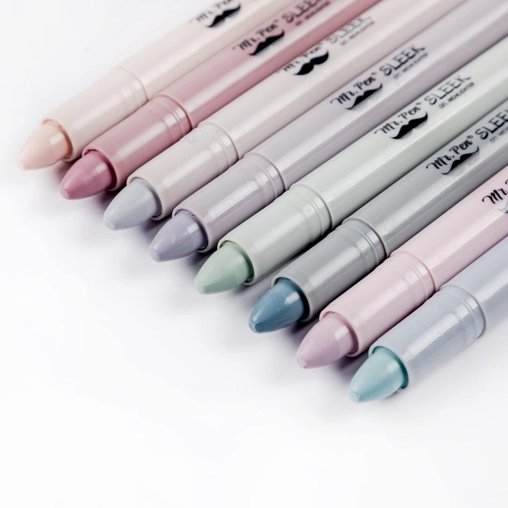 Mr. Pen No Bleed Gel Highlighter, Bible Highlighters, Assorted Colors, Pack of 8