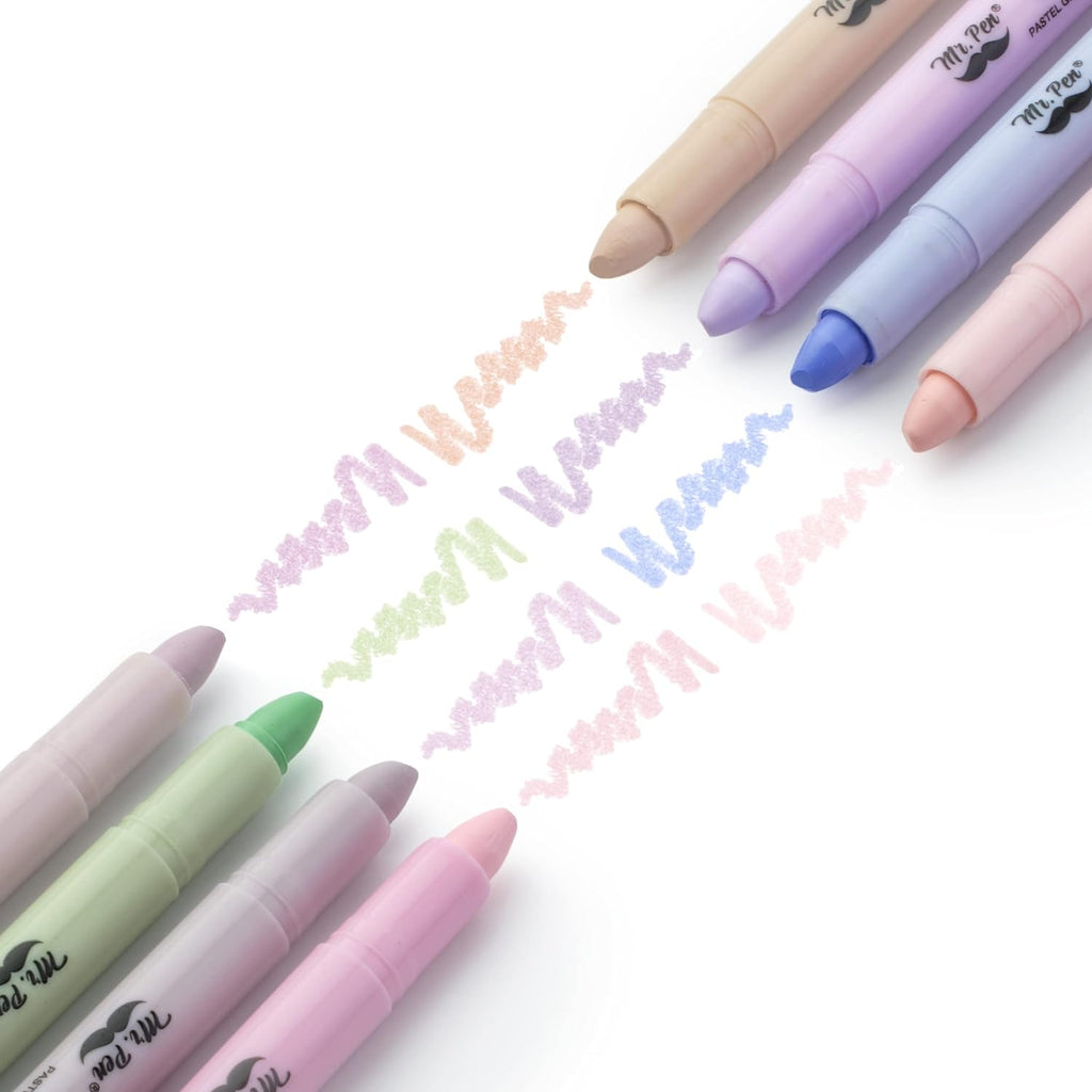 Mr. Pen No Bleed Gel Highlighter, Bible Highlighters, Assorted Colors, Pack of 8