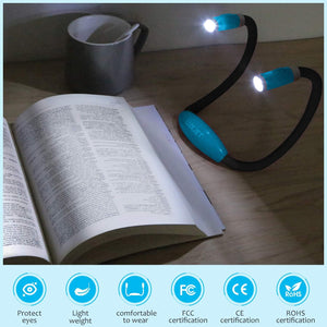 LUXJET® LED Hug Light,Rechargeable Neck Book Lights Night Lamp for Reading, Hands Free, 4 LED Bulbs, 3 Adjustable Brightness (Pink)
