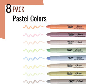Mr. Pen No Bleed Gel Highlighter, Bible Highlighters, Assorted Colors, Pack of 8