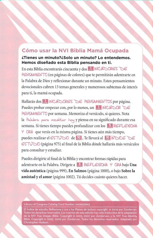 Biblia de la mamá ocupada, piel imitada turquesa