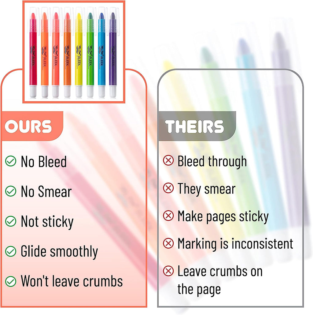 Mr. Pen No Bleed Gel Highlighter, Bible Highlighters, Assorted Colors, Pack of 8