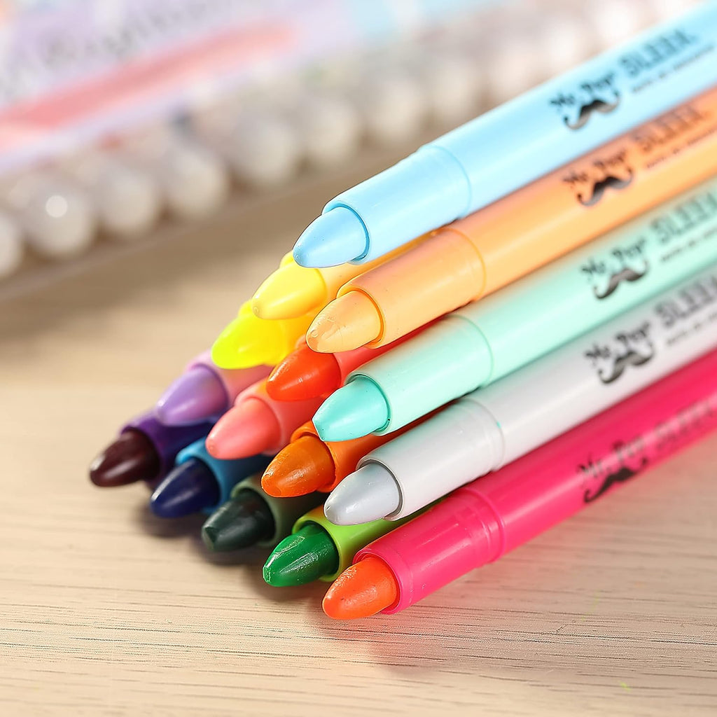 Mr. Pen No Bleed Gel Highlighter, Bible Highlighters, Assorted Colors, Pack of 8