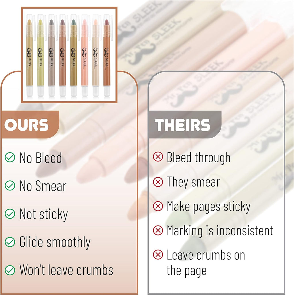 Mr. Pen No Bleed Gel Highlighter, Bible Highlighters, Assorted Colors, Pack of 8