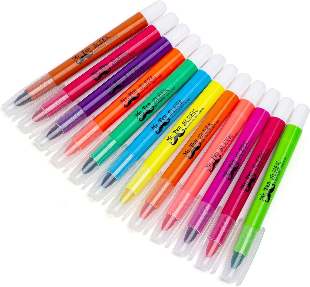 Mr. Pen No Bleed Gel Highlighter, Bible Highlighters, Assorted Colors, Pack of 8