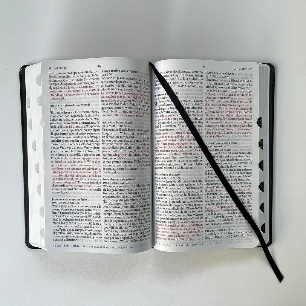 Biblia RVR 1960 letra grande tamaño manual, tapa dura León de Juda con índice / Spanish Bible RVR 1960 Handy Size Large Print Hardcover Lion of Judah with In