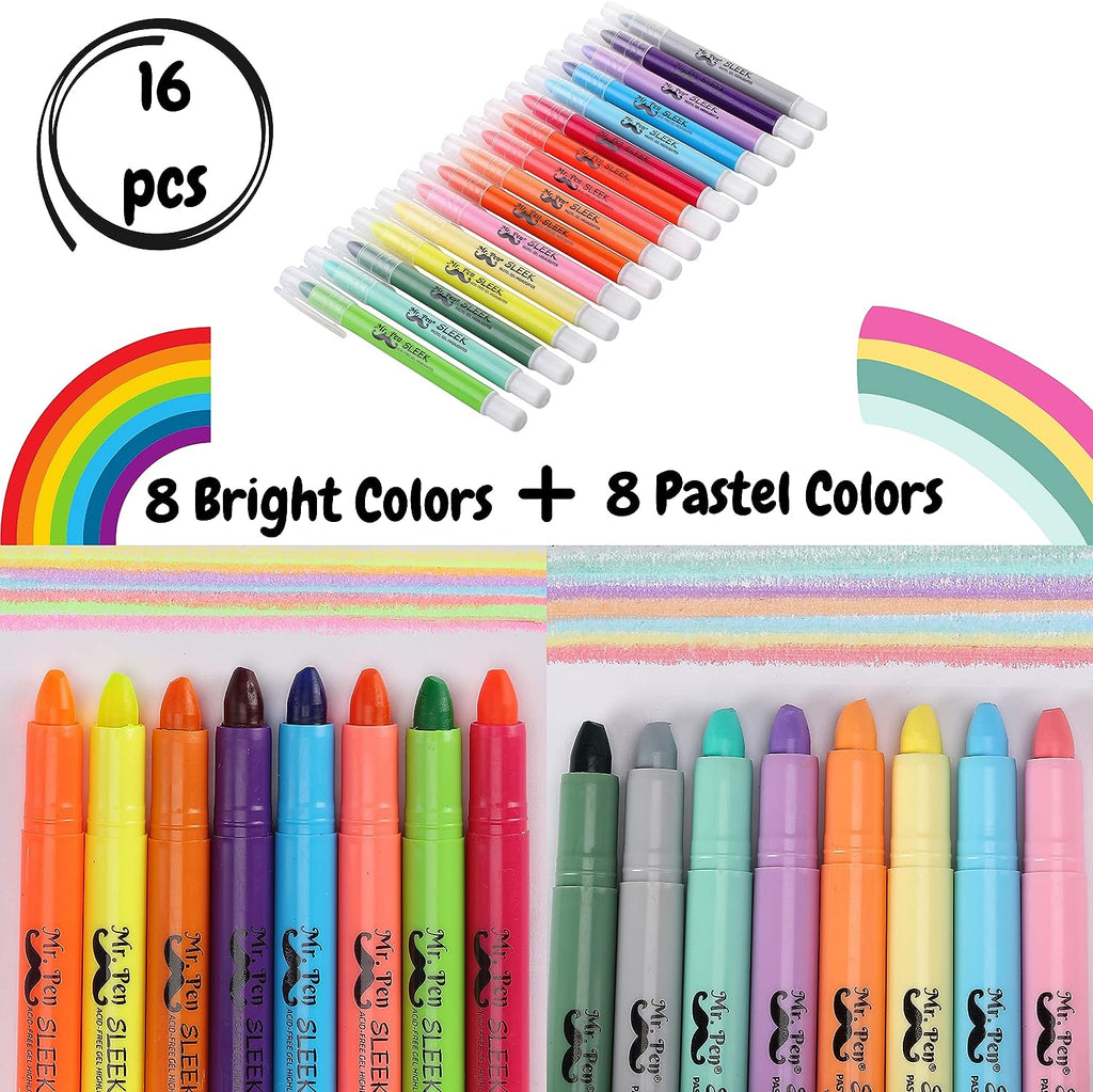 Mr. Pen No Bleed Gel Highlighter, Bible Highlighters, Assorted Colors, Pack of 8